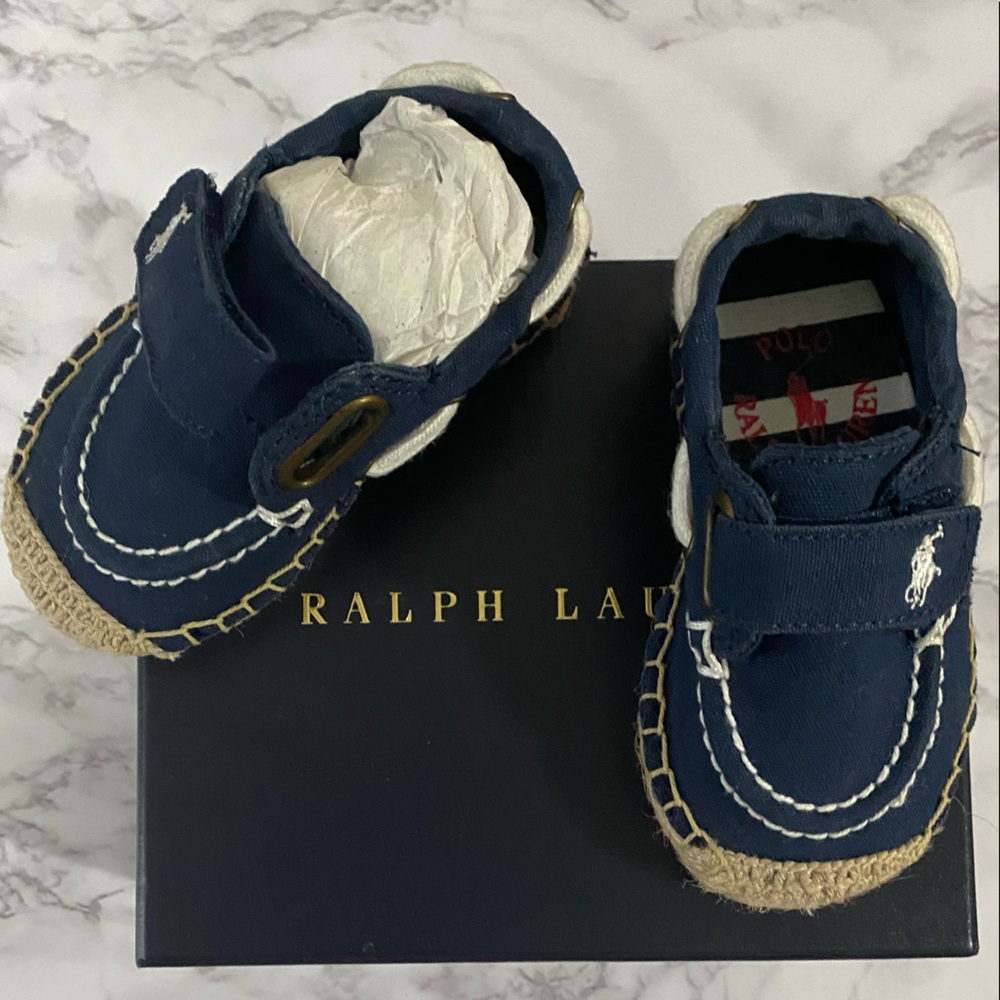 Ralph Lauren Layette Navy Slip-on Sz 1 (Baby)